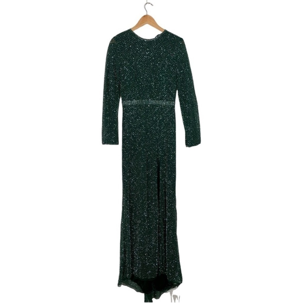 Mac Duggal Beaded Embellished Formal Maxi Gown Dress Size 10 - Picture 4 of 12